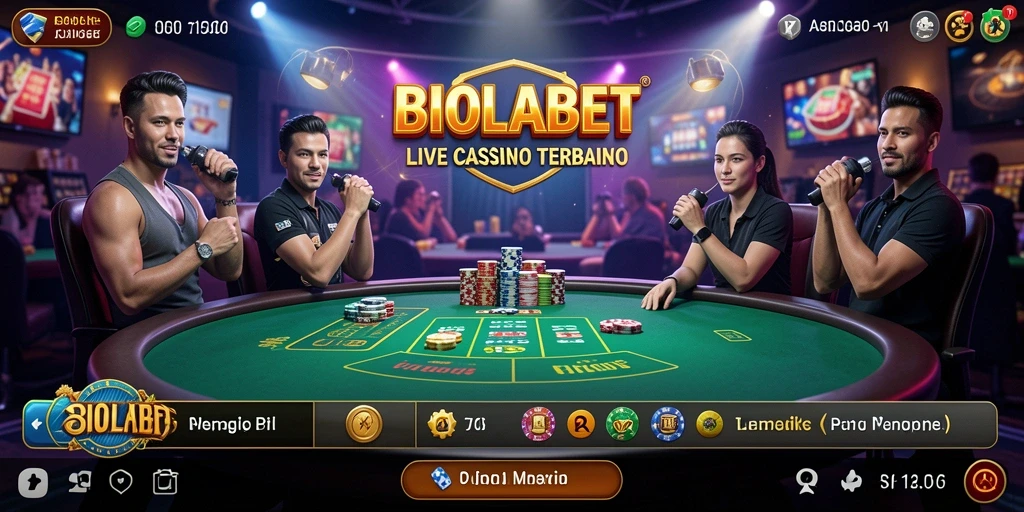 Tampilan gameplay menarik dari BIOLABET dengan dealer langsung.