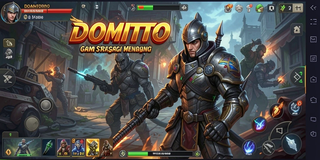 Tampilan gameplay <strong>DOMTOTO</strong> yang menegangkan dan strategis.