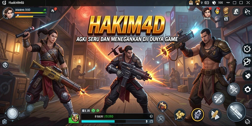 Tampilan screenshot HAKIM4D menampilkan aksi pertempuran yang seru.