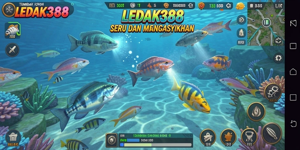 Tampilan gameplay Tembak Ikan yang seru dan mendebarkan.
