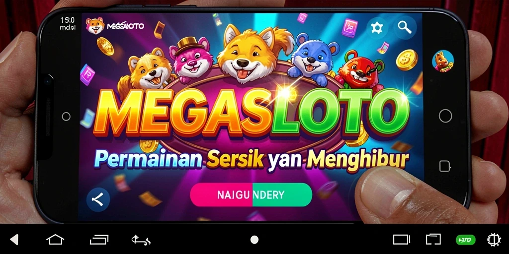 Screenshot gameplay MEGASLOTO yang menunjukkan keseruan bermain musik.