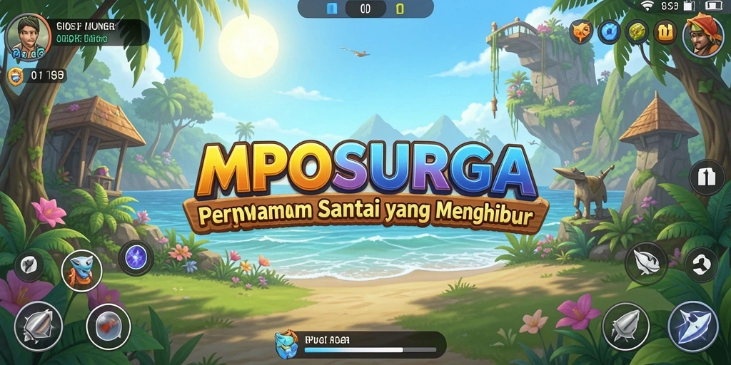 Tangkapan layar MPOSURGA yang menunjukkan gameplay yang ceria dan menyenangkan.